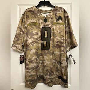 Detroit Lions Matthew Stafford Nike Camo Salute to Service Limited Jersey